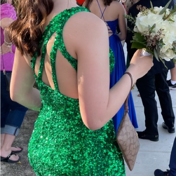 SIZE 4 SHERRI HILL PROM DRESS FROM TERRY COSTA!! - Picture 2 of 6